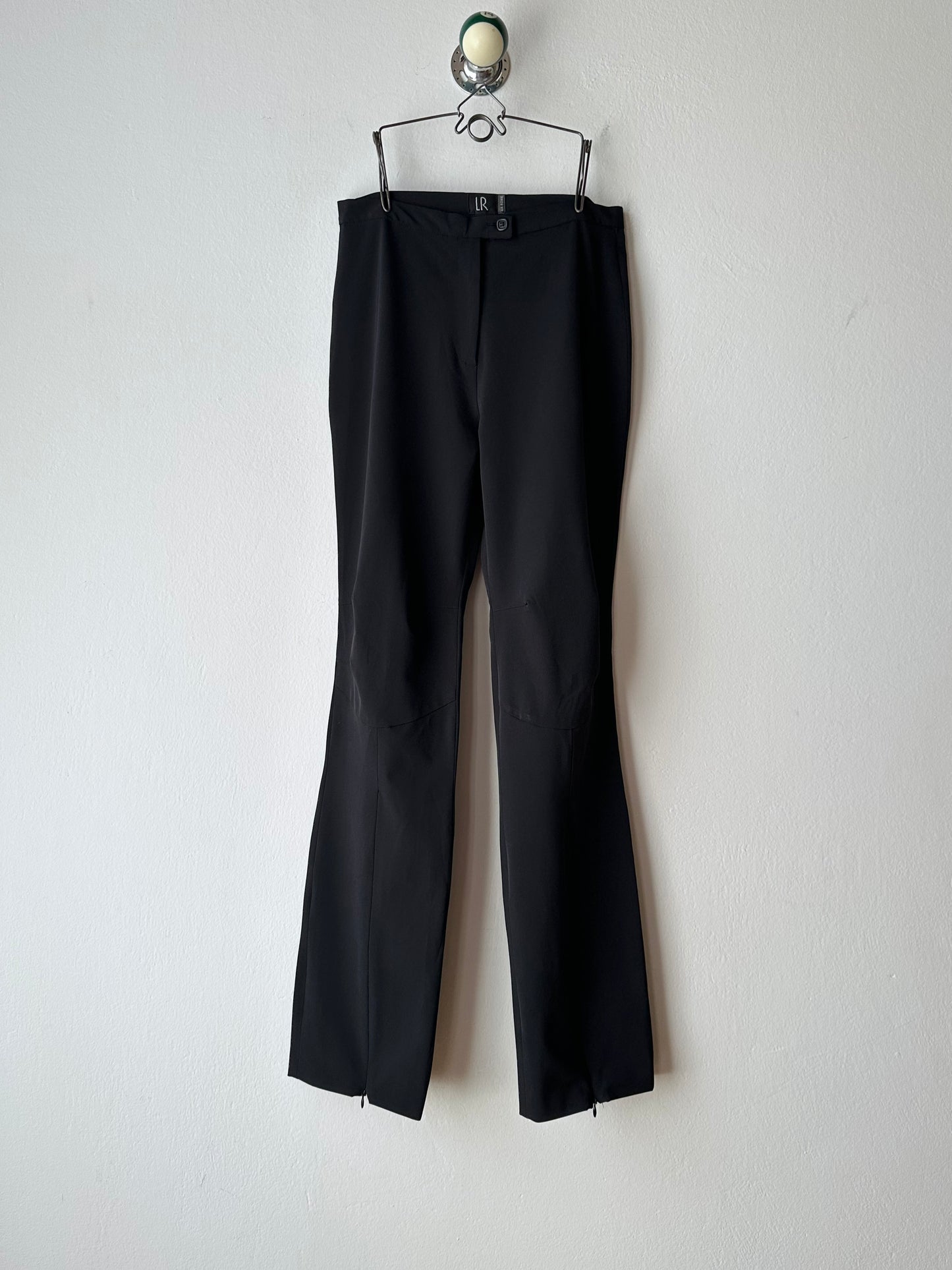 Black slit-zip trouser W29