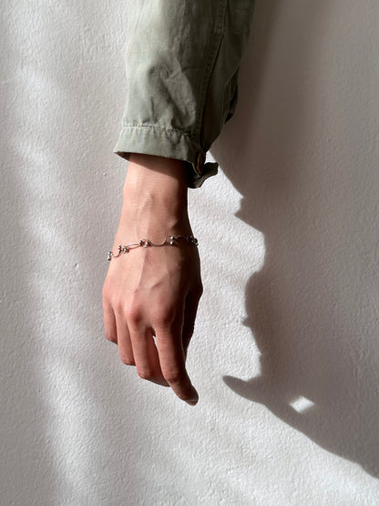 bean circle link bracelet