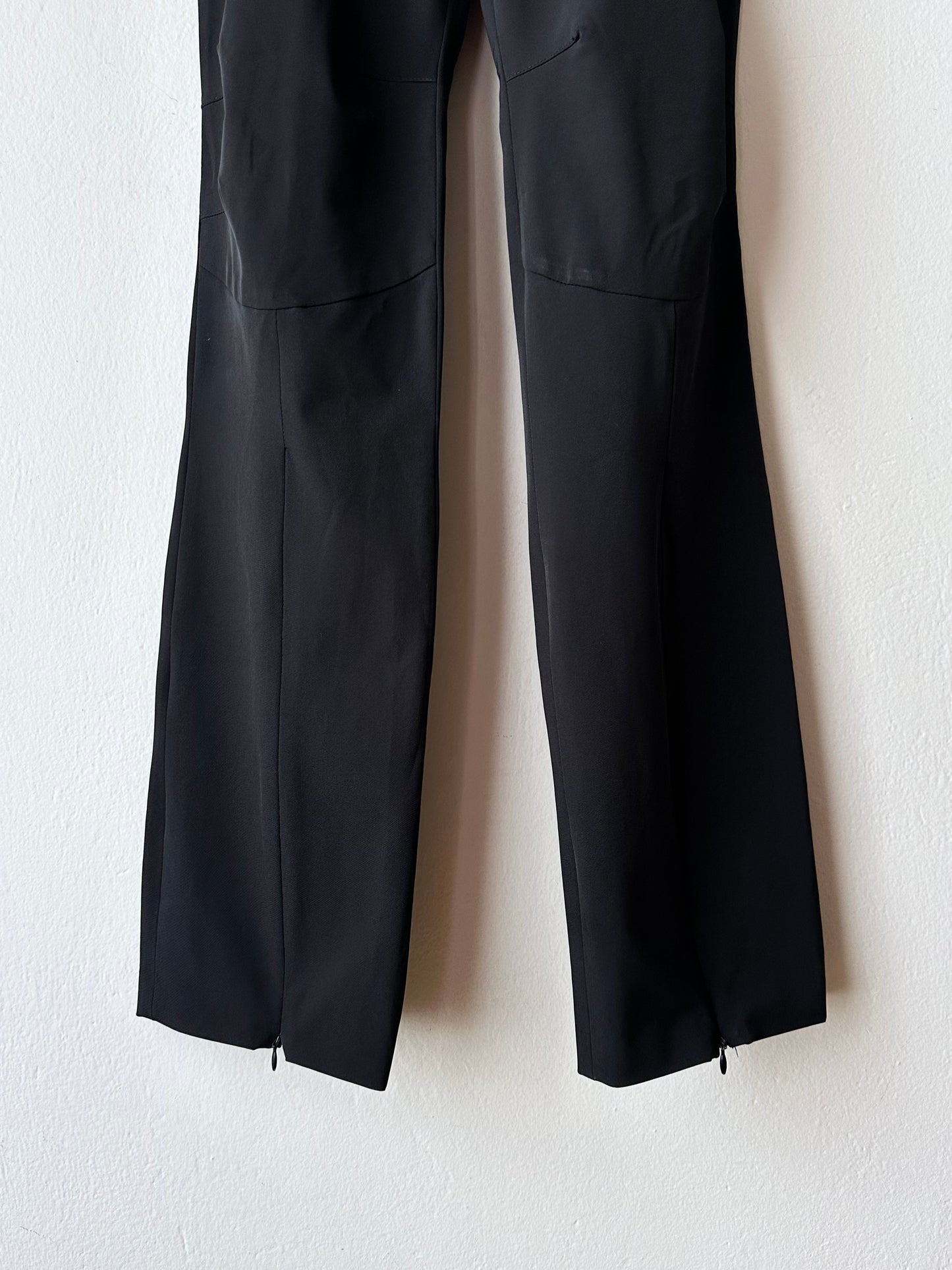 Black slit-zip trouser W29