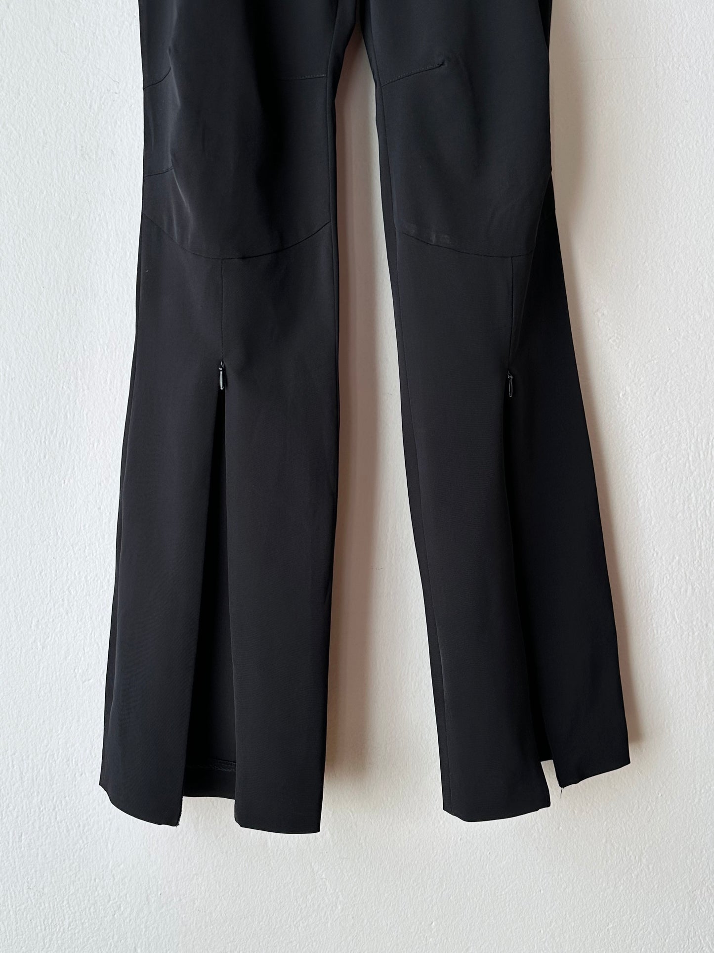 Black slit-zip trouser W29
