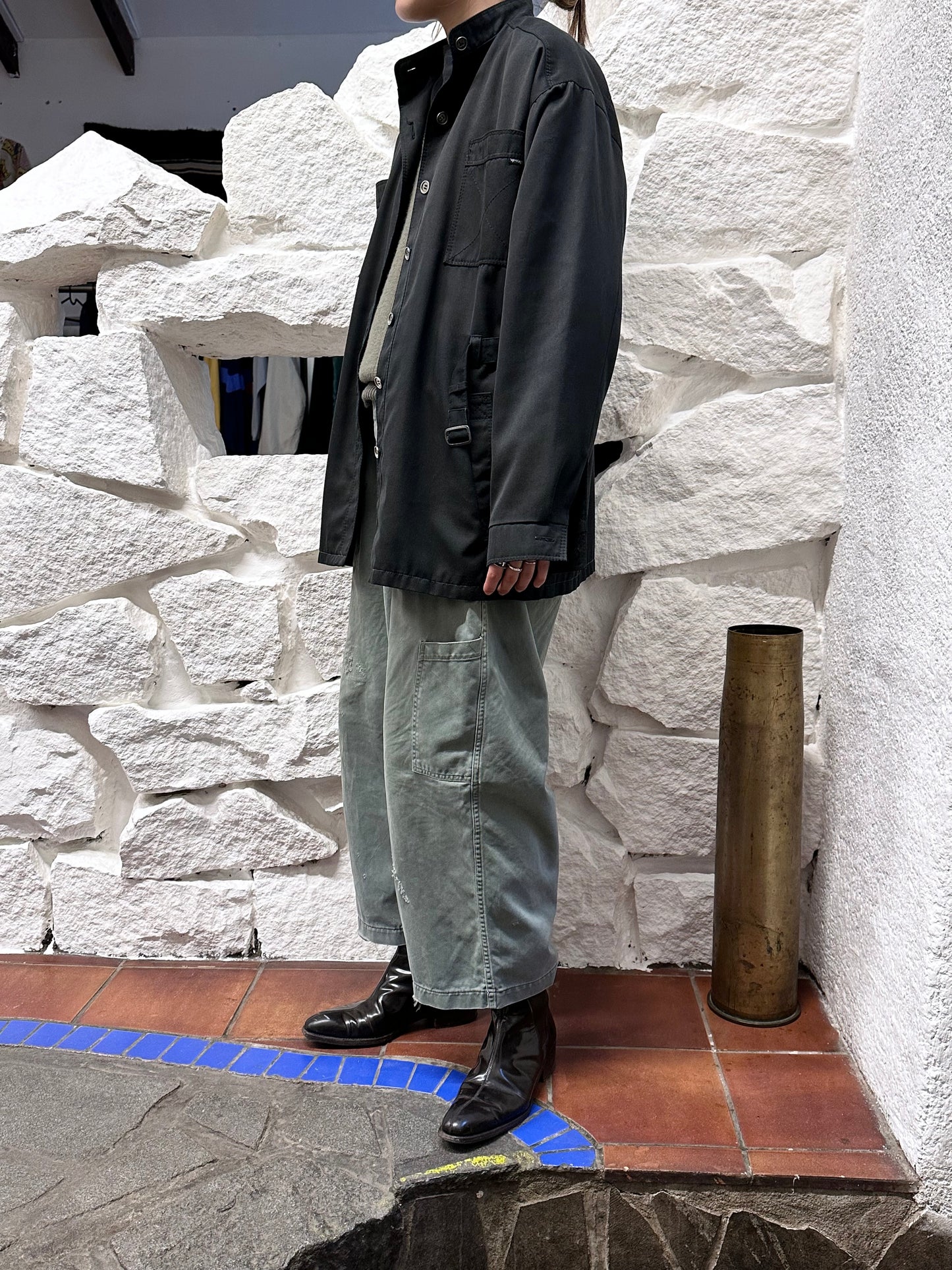 1980s VEB black jacket with belt