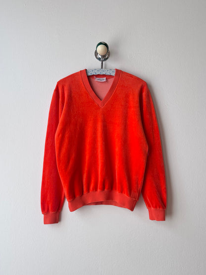 80s pierre cardin orange velours made in France