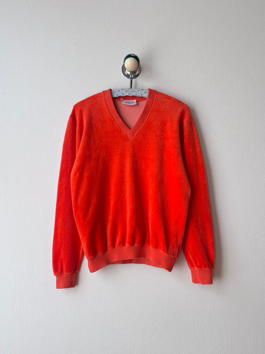 80s pierre cardin orange velours made in France