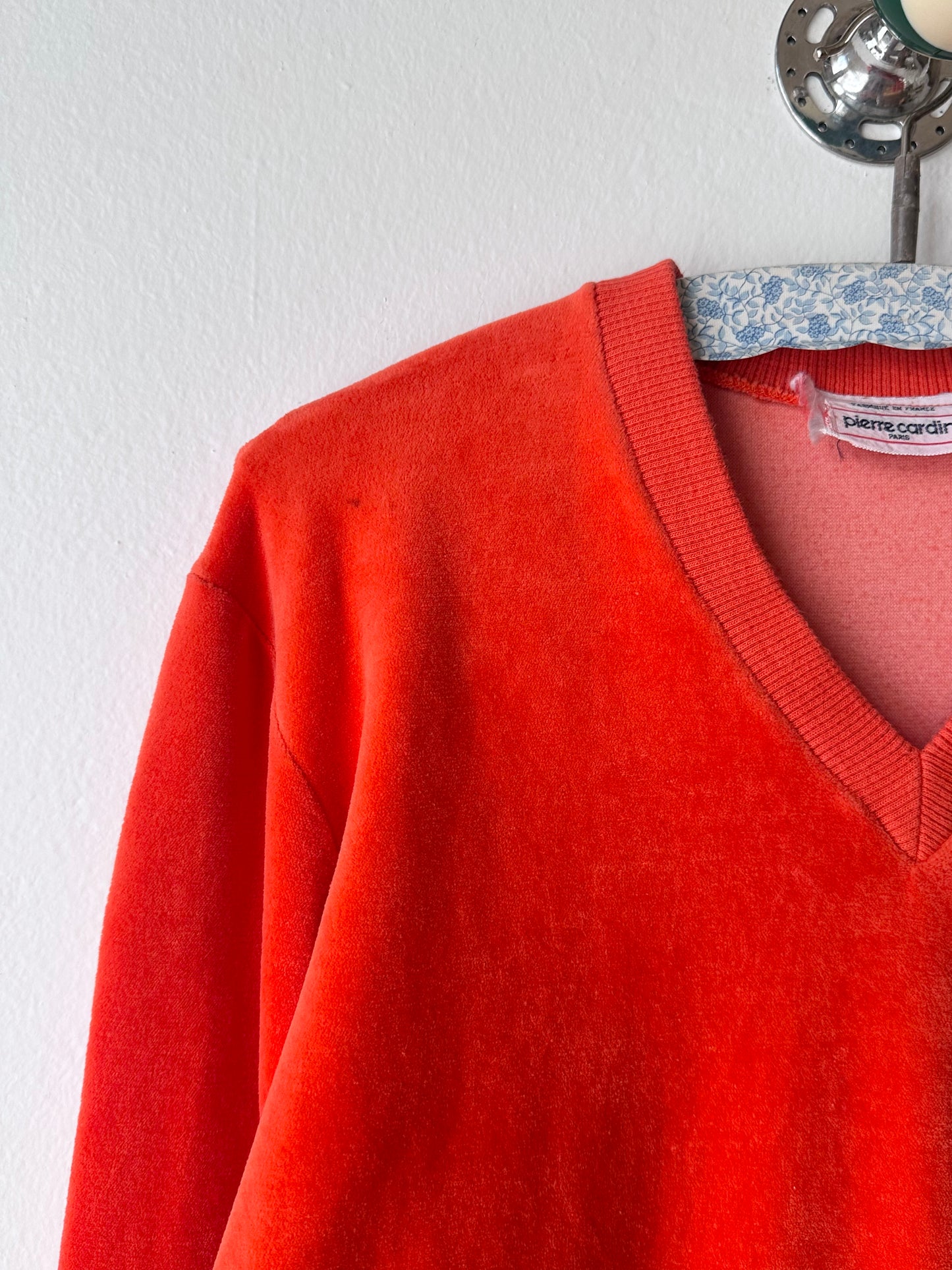 80s pierre cardin orange velours made in France
