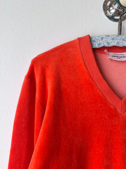 80s pierre cardin orange velours made in France