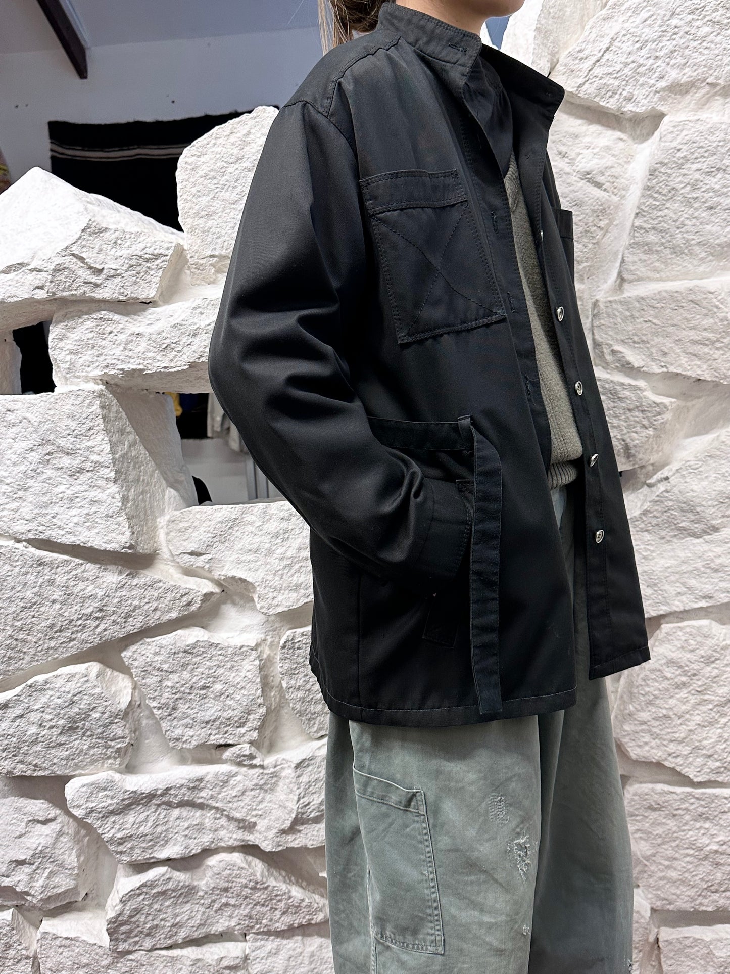 1980s VEB black jacket with belt