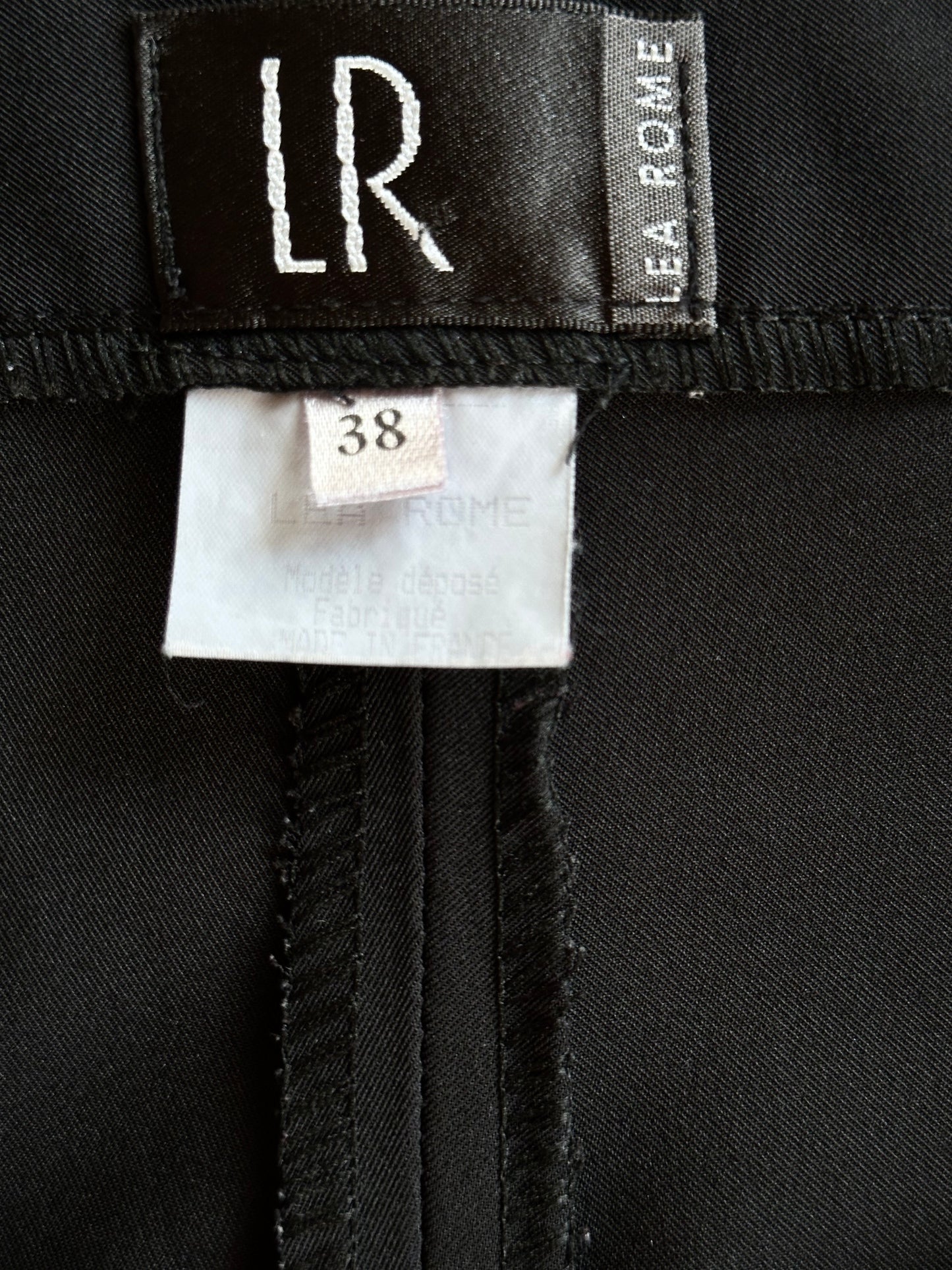 Black slit-zip trouser W29
