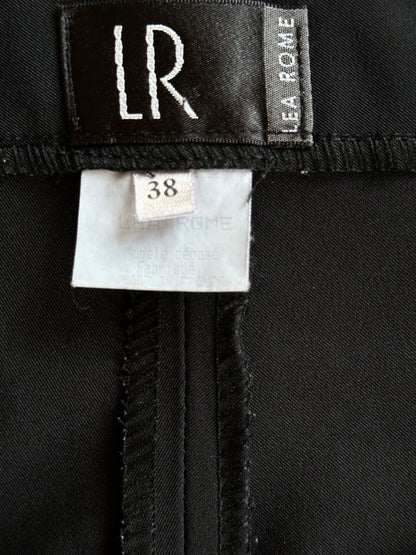 Black slit-zip trouser W29