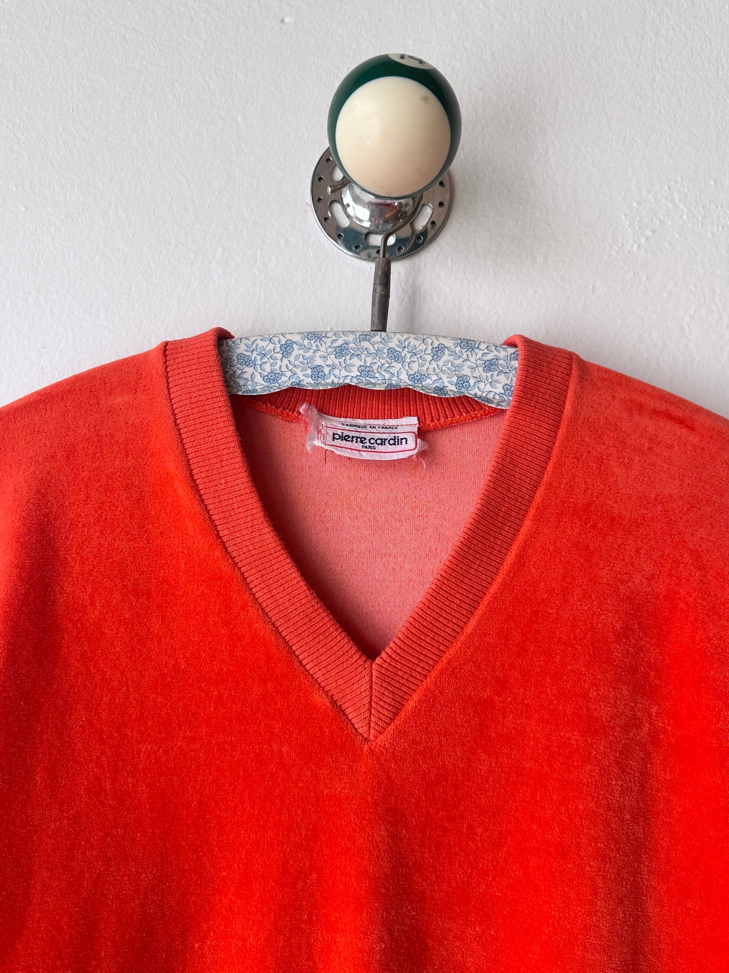 80s pierre cardin orange velours made in France