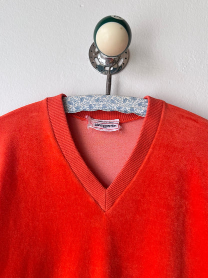 80s pierre cardin orange velours made in France
