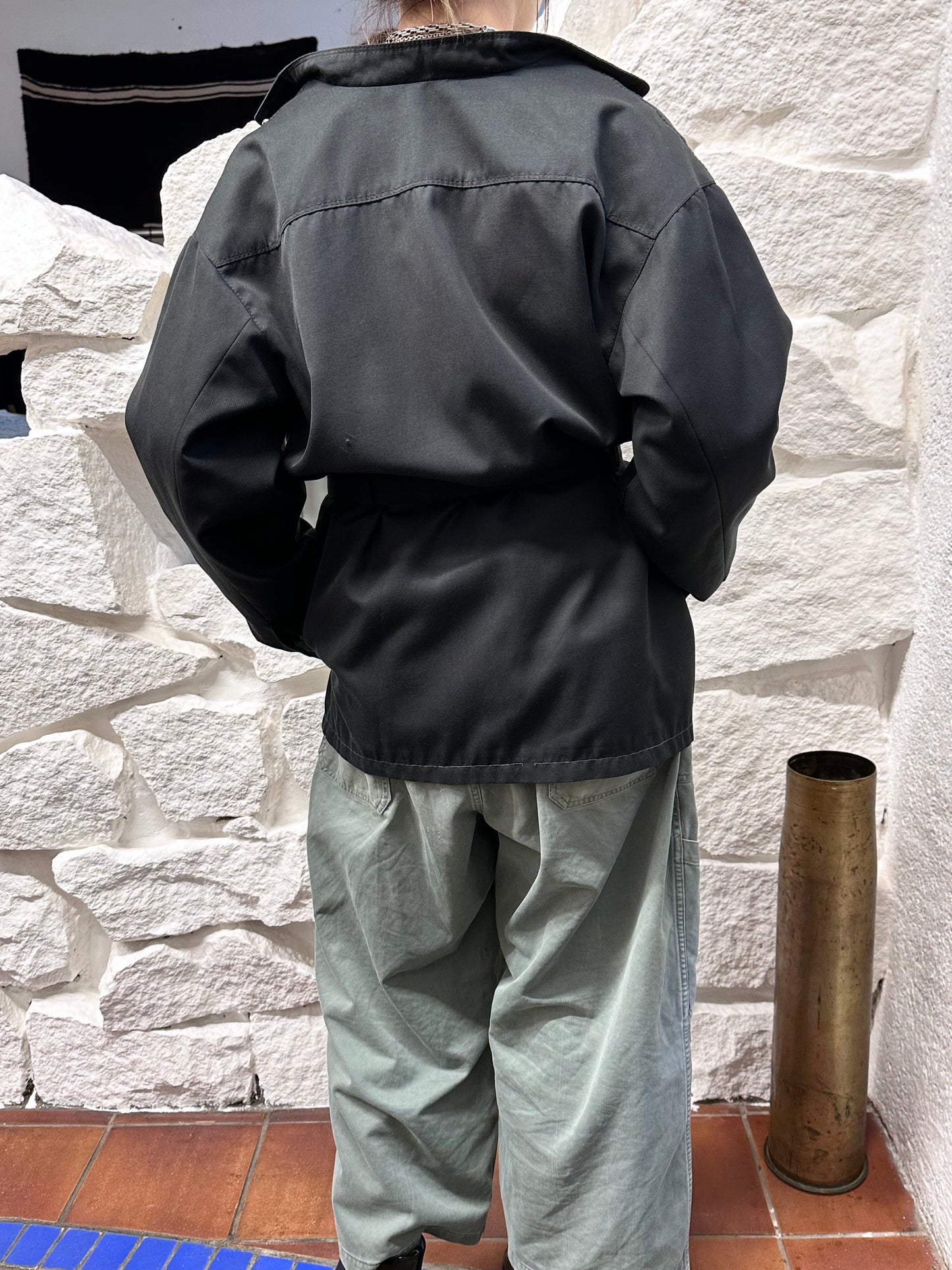 1980s VEB black jacket with belt