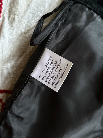 Black suede leather shorts W29