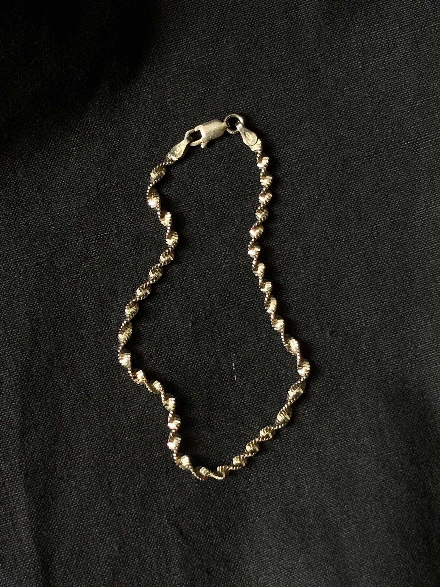 Italy gold plated silver 925 bracelet - spiral