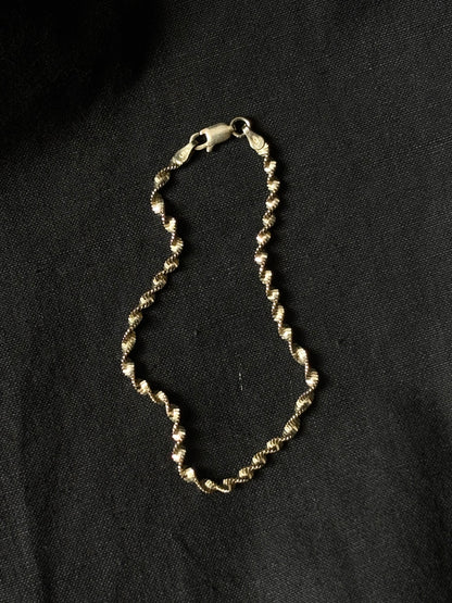 Italy gold plated silver 925 bracelet - spiral