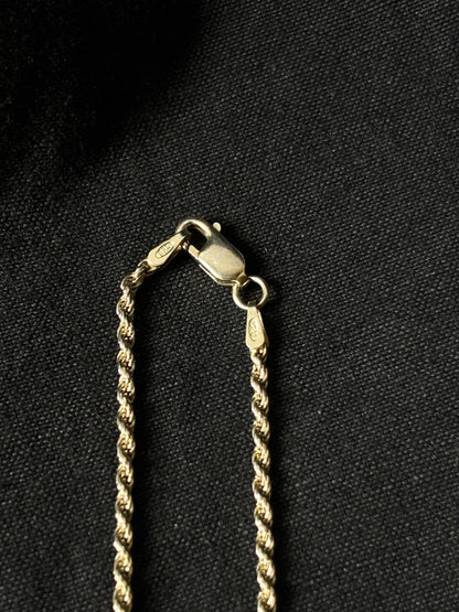 Italy gold plated silver 925 bracelet - rope
