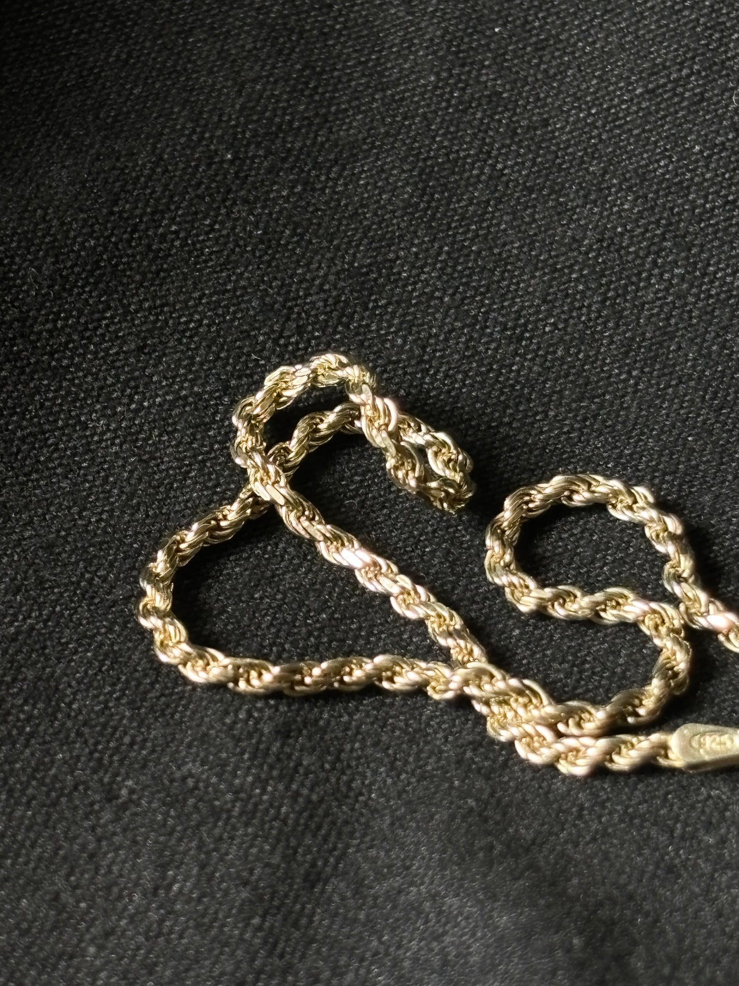 Italy gold plated silver 925 bracelet - rope