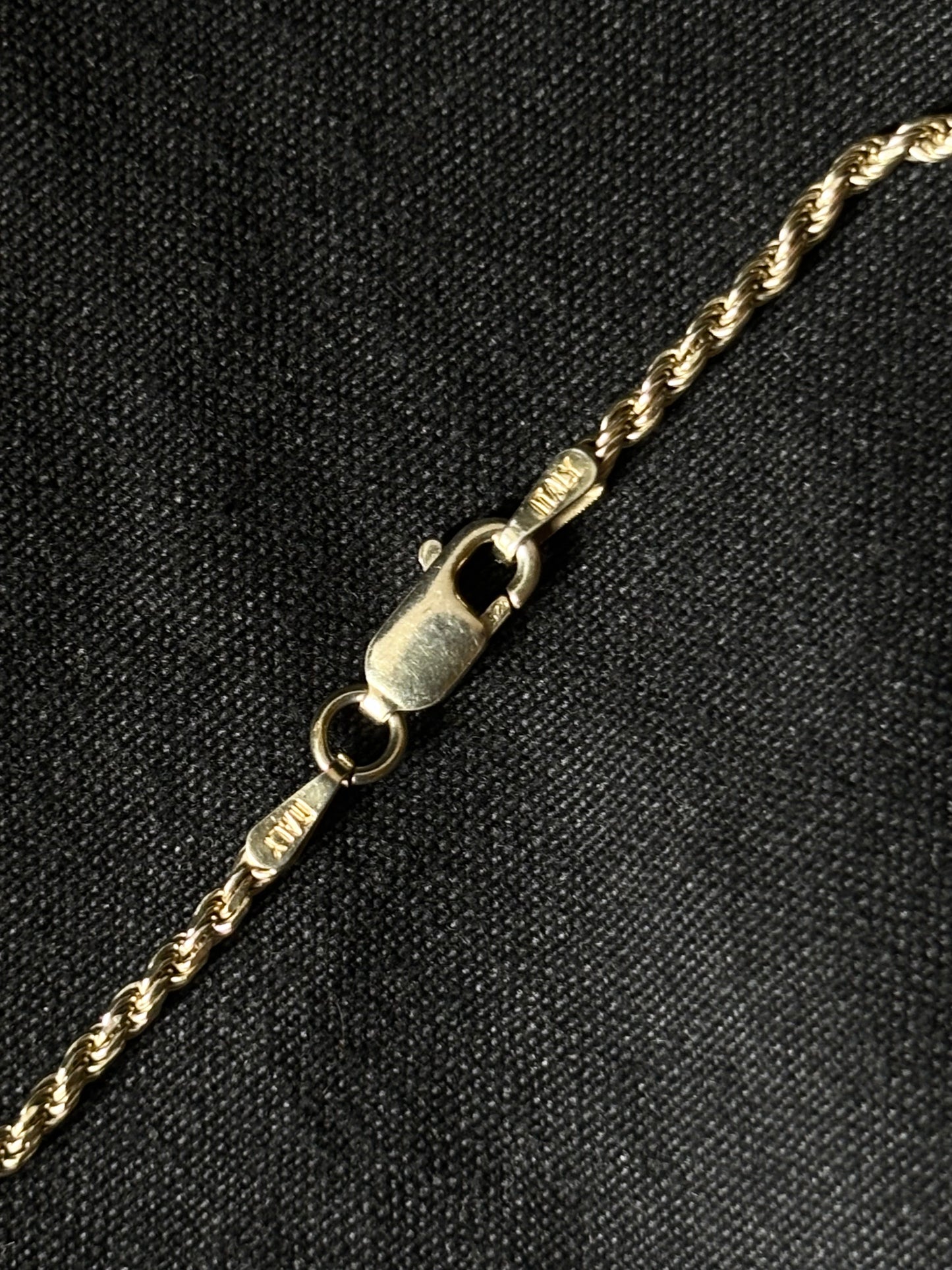 Italy gold plated silver 925 bracelet - rope