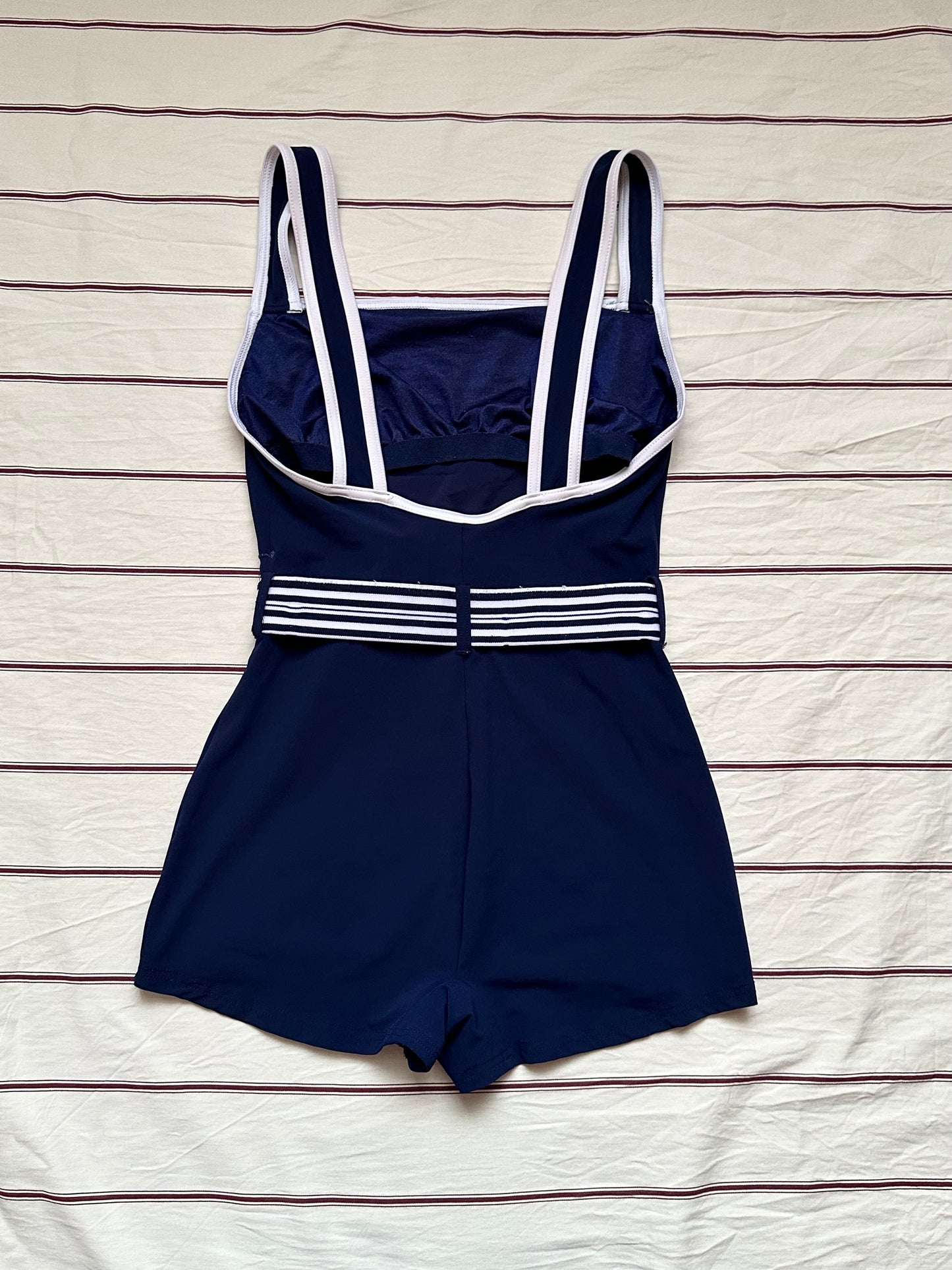 UK navy boxer swimwear with belt L-XL