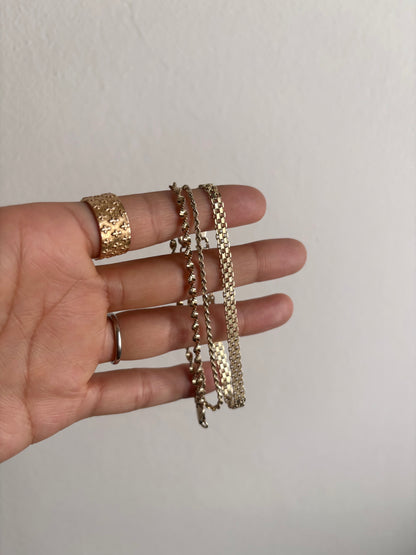 Italy gold plated silver 925 bracelet - rope