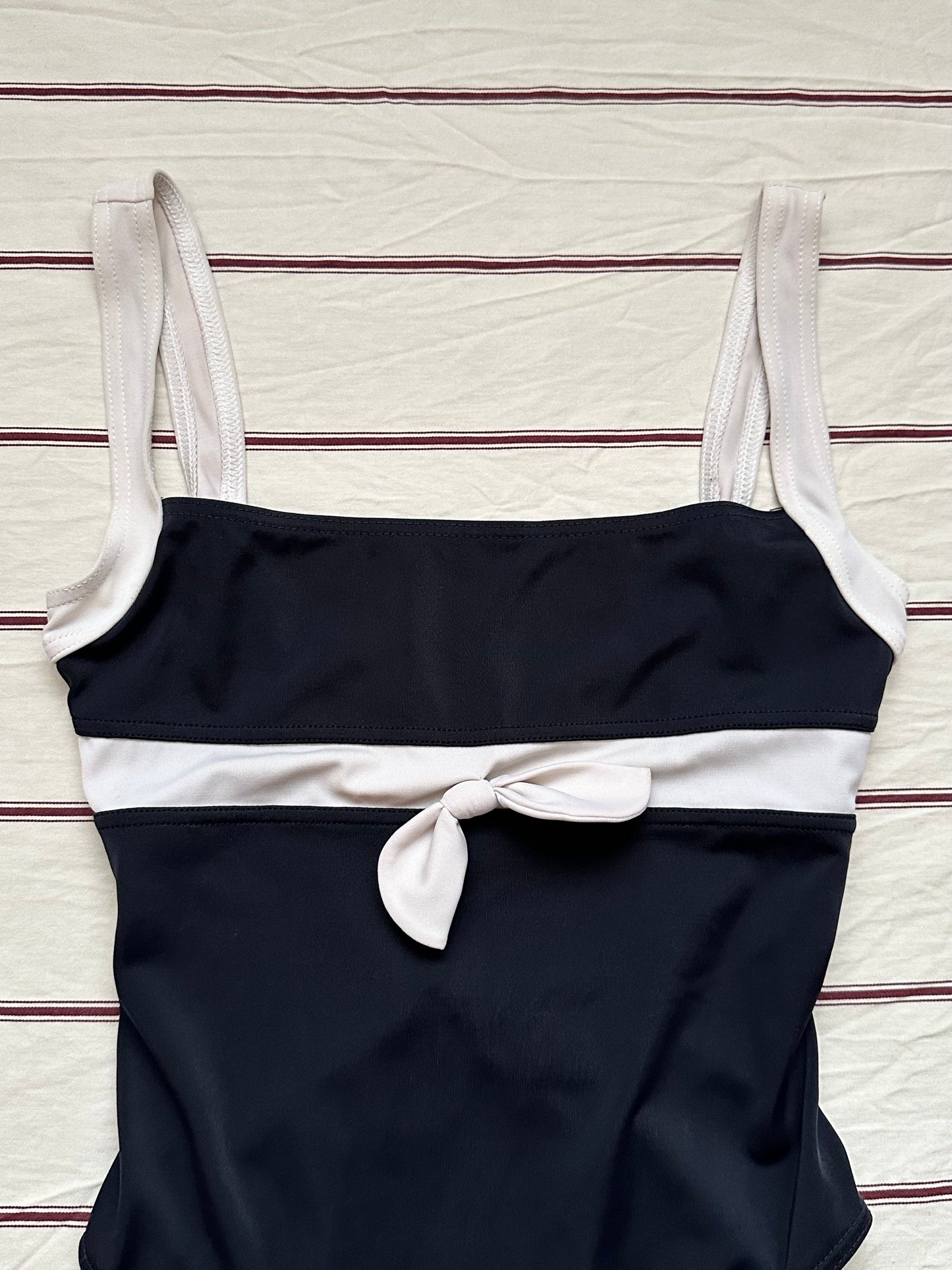 French black ribbon swimwear S-M