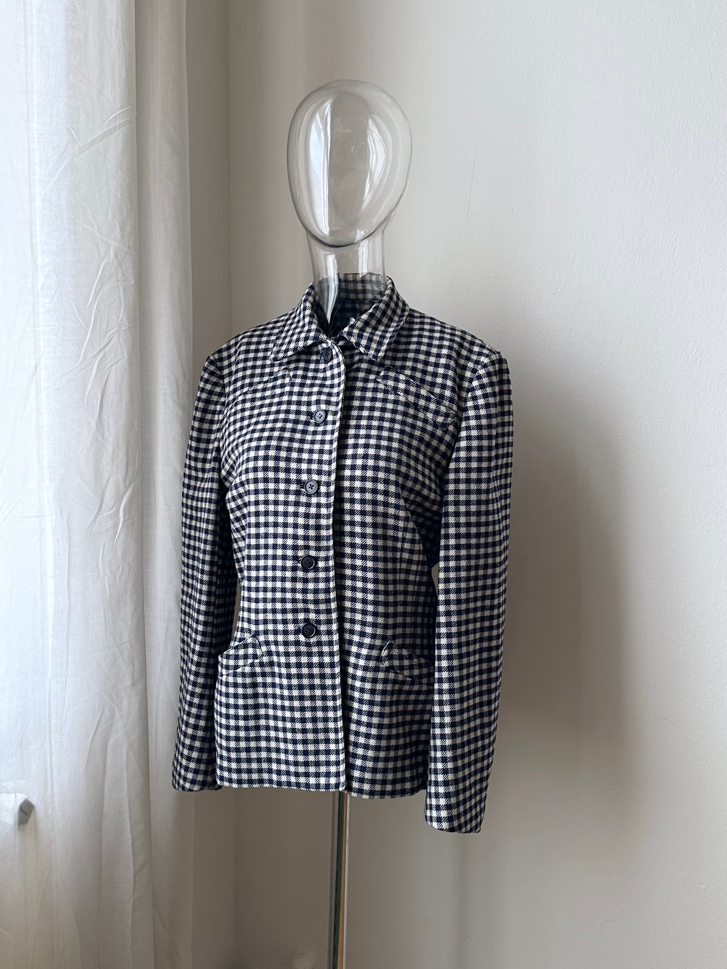 vintage gingham plaid jacket