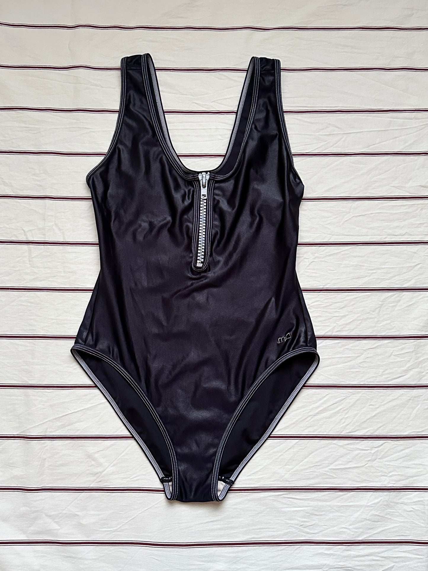 French zip-up swimwear S-M