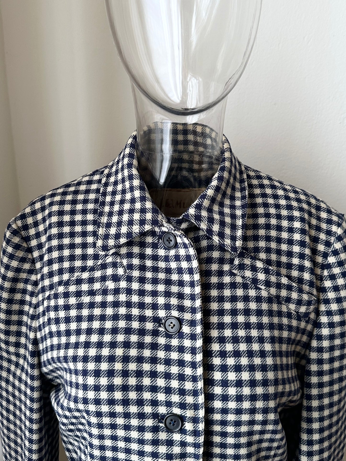 vintage gingham plaid jacket