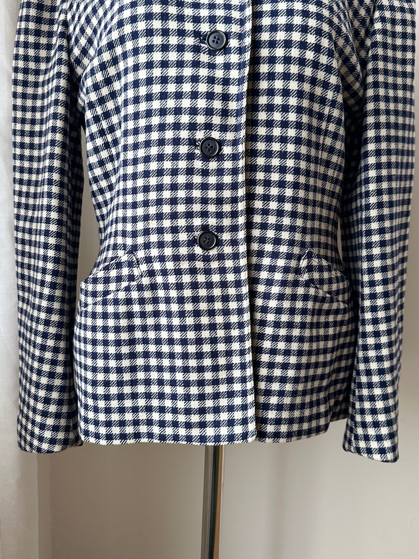 vintage gingham plaid jacket
