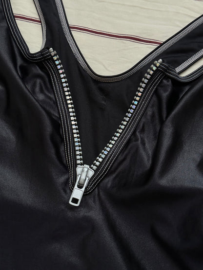 French zip-up swimwear S-M