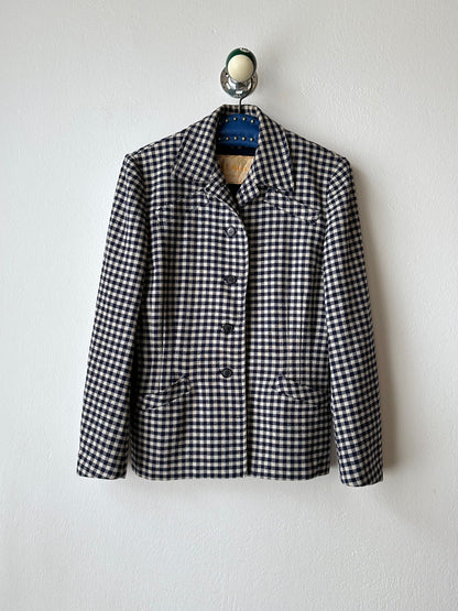 vintage gingham plaid jacket