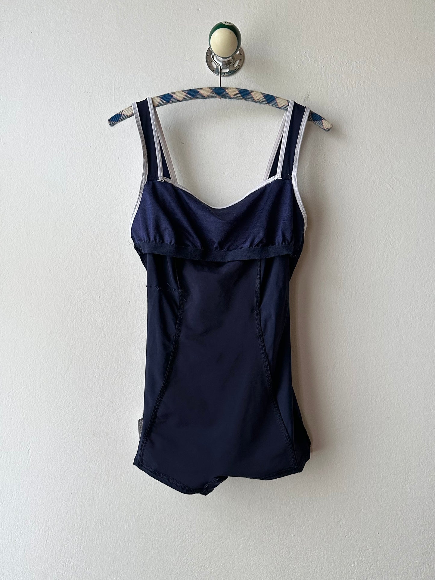UK navy boxer swimwear with belt L-XL