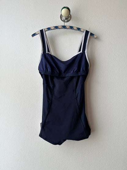 UK navy boxer swimwear with belt L-XL