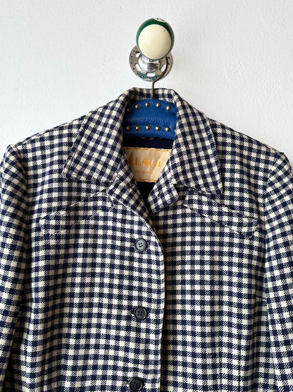 vintage gingham plaid jacket