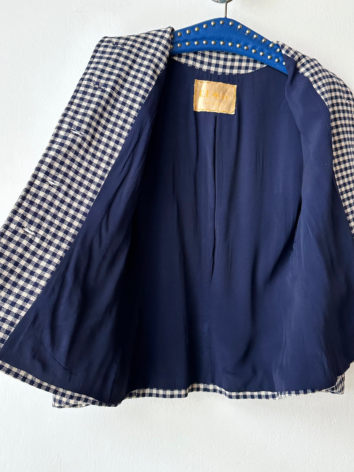 vintage gingham plaid jacket