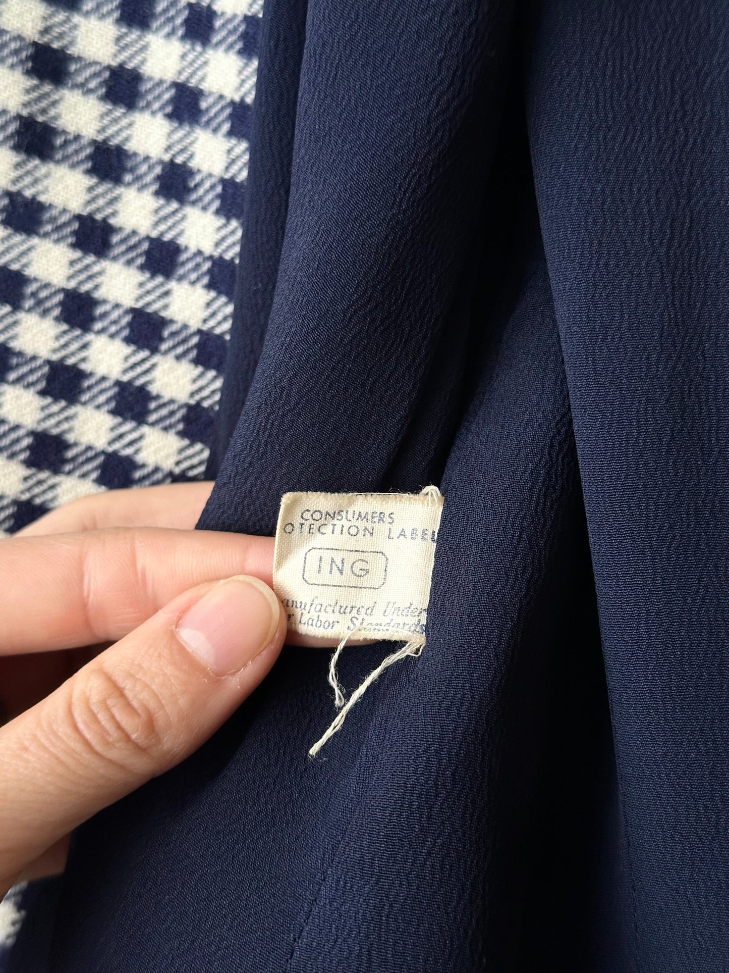 vintage gingham plaid jacket