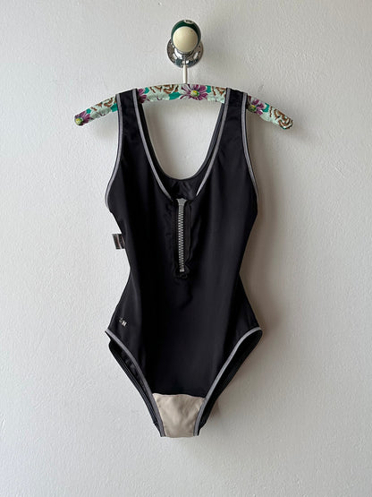 French zip-up swimwear S-M