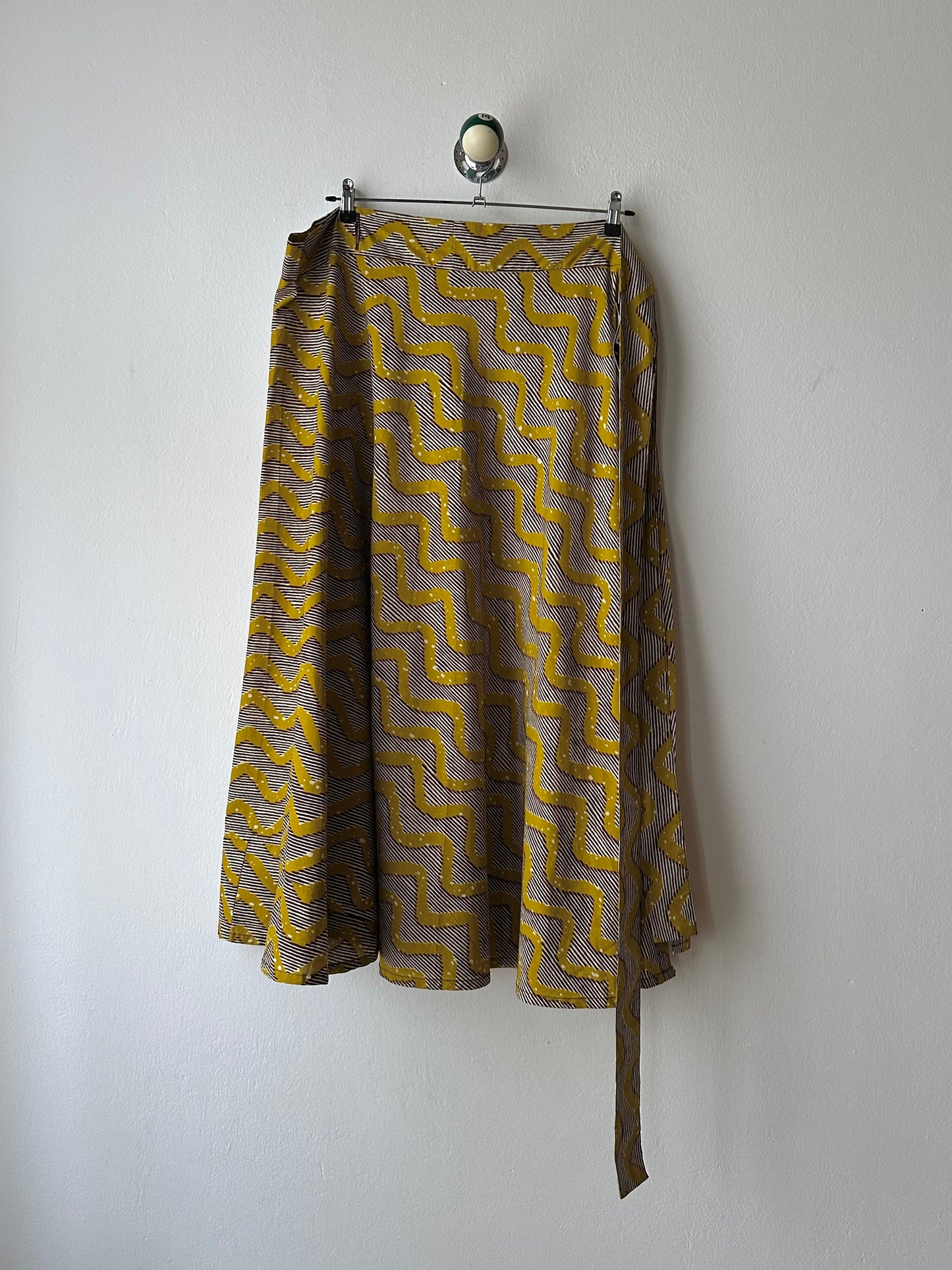 Deadstock african batik wrap skirt