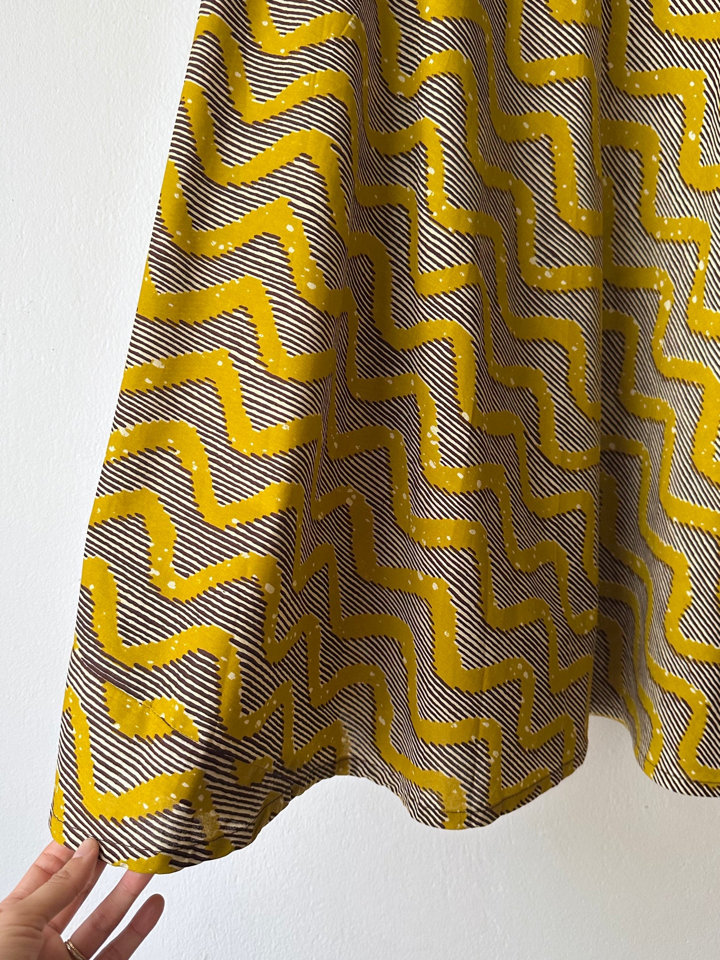 Deadstock african batik wrap skirt