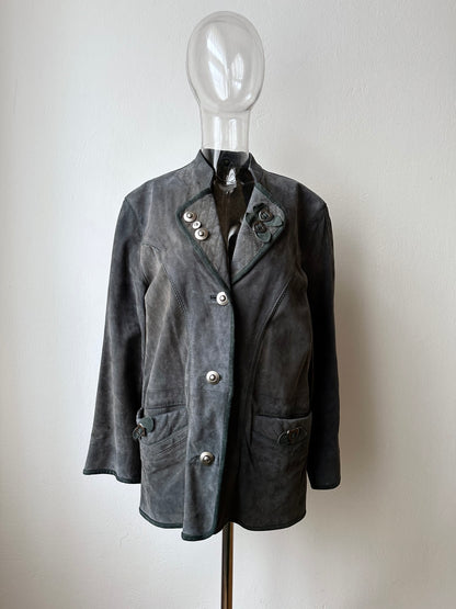 Tyrolean leather tailored jacket