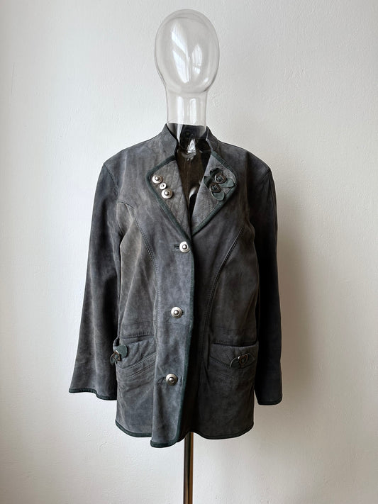 Tyrolean leather tailored jacket