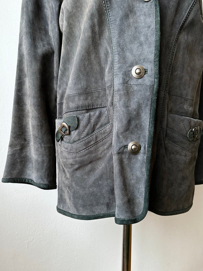 Tyrolean leather tailored jacket