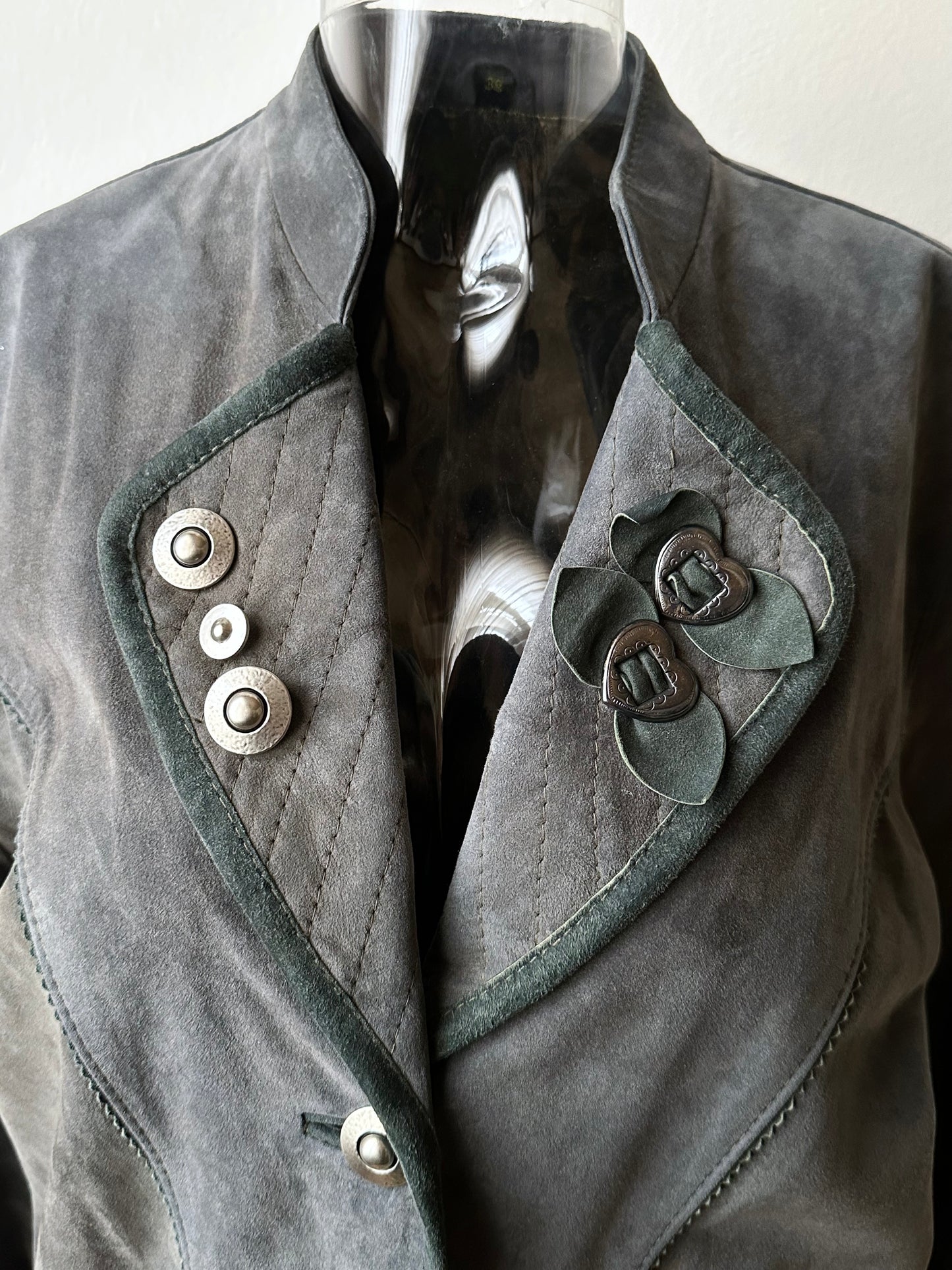 Tyrolean leather tailored jacket