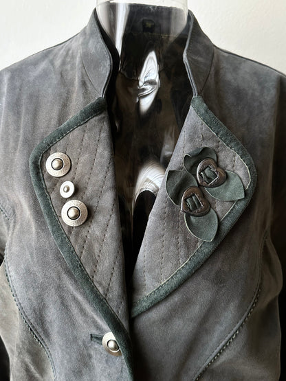 Tyrolean leather tailored jacket