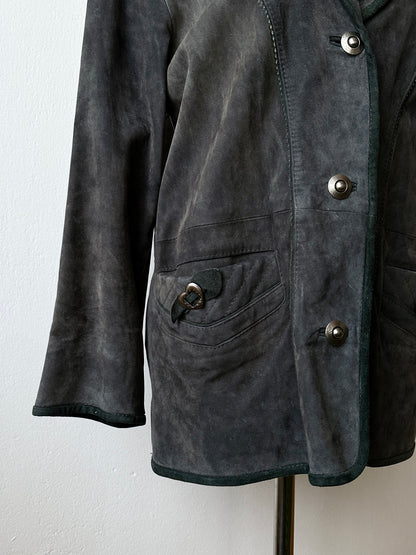 Tyrolean leather tailored jacket
