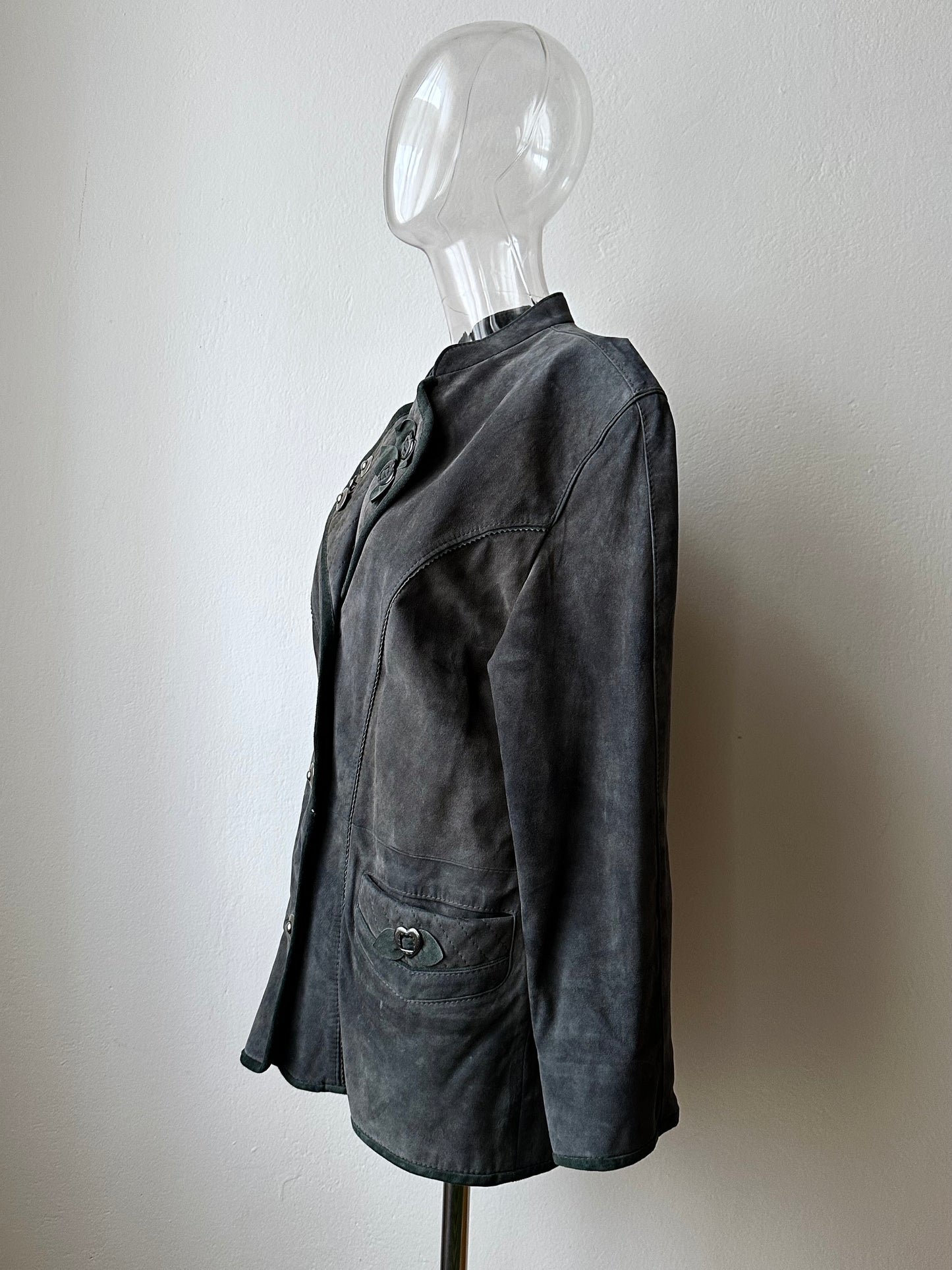 Tyrolean leather tailored jacket