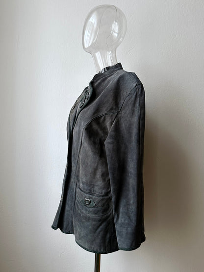 Tyrolean leather tailored jacket