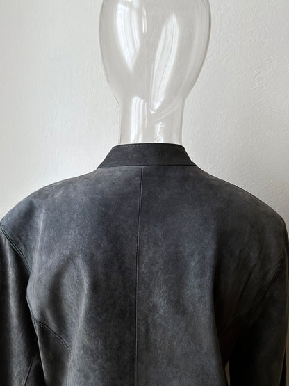 Tyrolean leather tailored jacket