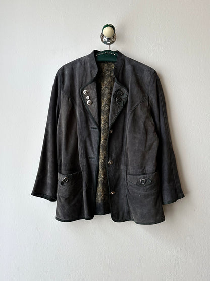 Tyrolean leather tailored jacket
