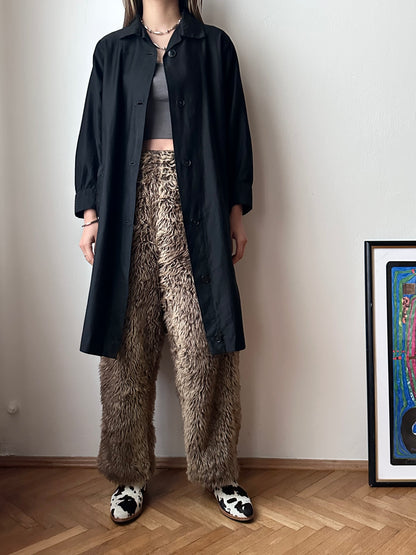 50-60s France light moleskin shirt jacket