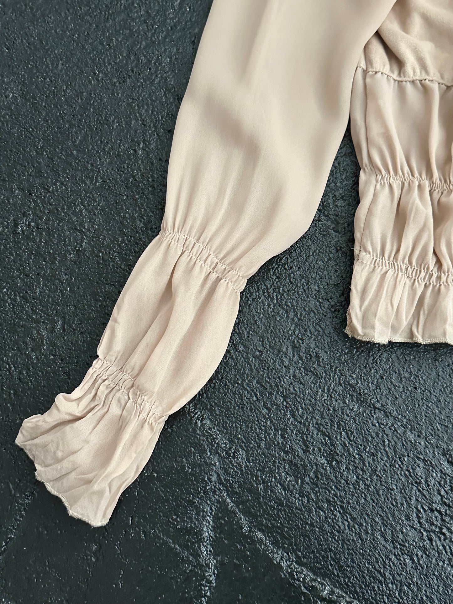Italy beige chiffon top